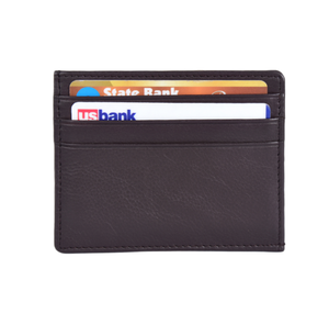 Mens Slim Leather <b>Card</b> <b>Holder</b> <b>Wallet</b> Minimalist Front Pocket Credit <b>Card</b> Case Multi Slot Compact Thin Business <b>Wallet</b> Black - Product Image 3