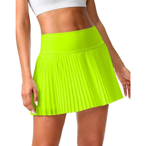 Custom Women's Athletic Yoga Running Golf Workout Sports Active Quick Dry High <b>Waist</b> Tennis <b>Skirts</b> for Women <b>With</b> Pockets Shorts - Product Image 1