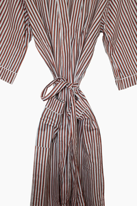 Bata Kimono con Estampado de Dibujos Animados para Mujer, 100% Algodón Transpirable, Camisón de Verano Hecho a Mano, Cuello en V, Cintura Elástica, Largo Completo - Product Image 2