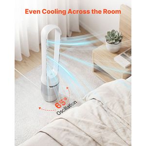 Ventilateur tour AI sans pales haute vitesse 14,76 pi/s avec oscillation à 65 degrés, 12 vitesses, 4 modes, minuterie 8H, ventilateur sur pied - Product Image 5
