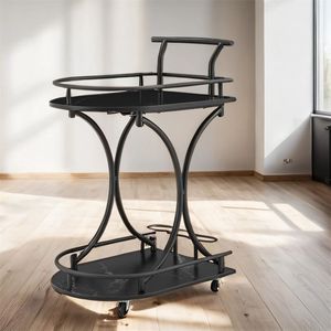 Carrito de servicio para cocina, carrito de bebidas con ruedas, carrito de bar móvil, carrito de cócteles, carrito de servicio para fiestas - Product Image 5