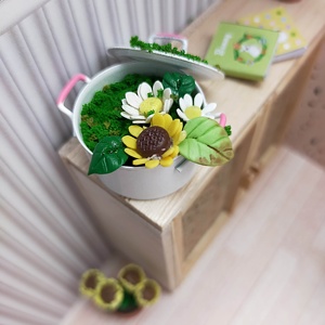 ของเล่นเฟอร์นิเจอร์ขนาดเล็กสำหรับตกแต่งบ้านตุ๊กตาพืชสวนฤดูใบไม้ผลิฤดูร้อน1:12สินค้ามาใหม่ - Product Image 3