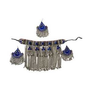 Special Afghan Women's Jewelry <b>Set</b> <b>Crystal</b> Rhinestone Trendy Dangling Ornaments Stainless Steel Craftsmanship for Party Islamic - Product Image 1