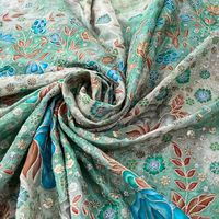 Tissu imprimé de qualité supérieure en viscose crêpe à motifs floraux pour robes, Kurtis et costumes – Fabricant indien de vêtements de mode pour l'exportation