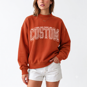 Wholesale Custom Women Heavyweight Mock Neck Sweatshirt 100% Cotton Oversized Premium Quality OEM - Product Image 1