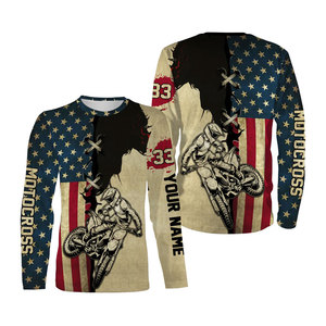 Wholesale Blank Motocross Jersey Motorcycle & Auto Racing Shirts Custom Logo Racing Team Name Motorbike Racing Suit - Product Image 4