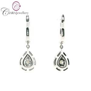 ต่างหูแบบคลัสเตอร์ทำมือคุณภาพสูง18K AU750โรสโกลด์ประดับเพชรธรรมชาติสำหรับงานแต่งงานงานปาร์ตี้ - Product Image 3