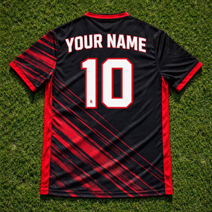 Fabricante de Camisetas de Fútbol Personalizadas OEM, Talla Grande, Secado Rápido, Transpirable, Tela 100% Poliéster, Nombre y Número del Jugador Sublimados - Product Image 2