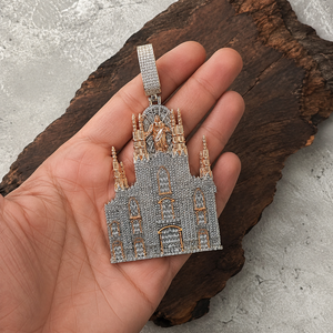 Colgante Hip Hop Iced Out con diseño de Jesús, acabado en plata 925, moissanita VVS, micro pavé de diamantes estilo catedral para hombre - Product Image 3
