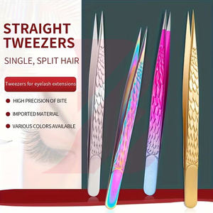 Pinzas Profesionales para Pestañas con Punta de Fibra para un Fácil Volumen en Abanico, Equipo de Extensión de Pestañas de Acero Inoxidable de Alta Calidad No Magnético - Product Image 5