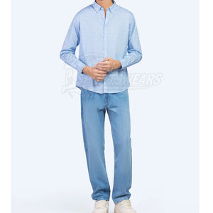 Vente directe usine – Chemises boutonnées en maille respirante sur mesure pour l'été, tissu doux et confortable, conçues pour tenues décontractées et formelles - Product Image 2