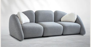 โซฟาเข้ามุมรูปตัวแอล 28 TRIANGLE ผ้าลายเกลียว โครงไม้สักแท้ ฟองน้ำลาเท็กซ์ Supersoft Recron ความหนาแน่นสูง ชุดเฟอร์นิเจอร์ทันสมัย - Product Image 2