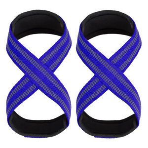 Sangles de poignet en nylon robustes en forme de huit pour fitness et powerlifting, standard unisexe, personnalisables OEM avec couleur et logo sur mesure - Product Image 3