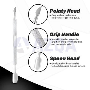 Kit de soin des ongles en acier inoxydable de qualité supérieure avec pince à cuticules, ciseaux, repousse-cuticules et outils de nettoyage pour la manucure - Product Image 3