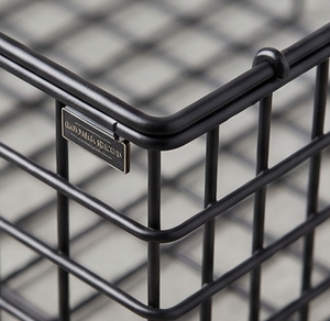 Fine Quality <b>Rectangular</b> Metal Wire <b>Storage</b> <b>Basket</b> With Hanging Hooks Modern Style For Multi-Purpose Neatening And Organization - Product Image 2