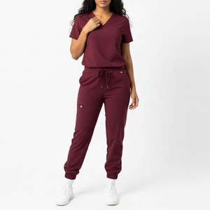 Custom Hospital Medical <b>Scrubs</b> <b>Set</b> for Nurses with Short Sleeve and Stand Collar High Quality Medical <b>Scrub</b> Suits OEM - Product Image 6