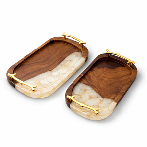 Bandeja de madera para servir, la más vendida y de moda, para el hogar, hotel, mesa, frutas, comida, uso en servicio de mesa. - Product Image 4