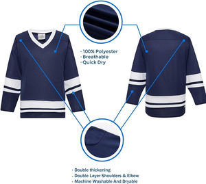Jersey de Hockey sobre Hielo de Alta Calidad, Ropa Deportiva Ligera de Alto Rendimiento, Proveedor Mayorista - Product Image 4