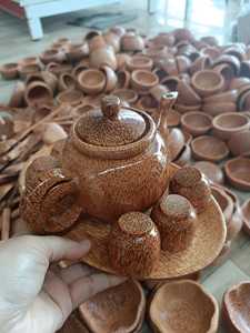 แก้วไม้ธรรมชาติคุณภาพสูงพร้อมลวดลายแกะสลัก สำหรับใช้ในบ้าน แคมป์ปิ้ง อาหารค่ำ งานเลี้ยงที่บ้าน ร้านอาหาร หรือเป็นของขวัญ - Product Image 1