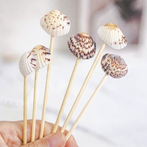 Bar decor essentials seashell <b>skewers</b> natural coastal sea shell <b>skewer</b> sticks cheapest price - Product Image 5