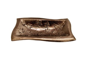 Bol à mélanger et plateau de service en aluminium en forme de fleur, faits à la main, durables, écologiques, pour les fruits et la décoration de table - Product Image 4