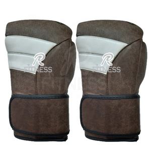 Gants de boxe en cuir de vachette pour hommes, fermeture auto-agrippante, antidérapants, teintes métalliques, personnalisables, équipement de fitness RC, équipement d'arts martiaux - Product Image 6