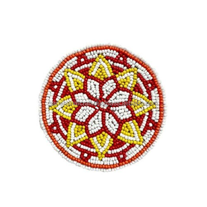 จานรองแก้วผ้าลินินทรงกลมแบบคลาสสิกพร้อมลูกปัดปักลายหรูหรา - Product Image 4