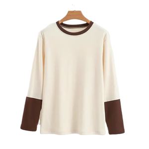 T-shirts à manches longues pour femmes, à fond épais, chauds, en polaire, à motifs colorés, hauts de mode, sous-vêtements - Product Image 4