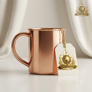 Mug Moscow Mule en Cuivre Pur Massif, Surface Lisse Sans Soudure, Vaisselle Métallique en Gros pour Bière, Cocktails et Eau Froide - Product Image 3
