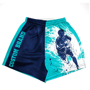 Shorts de rugby avec impression par sublimation, logo OEM, shorts de football, vêtements de sport pour la course à pied, shorts de rugby pour hommes avec design personnalisé - Product Image 1