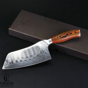 Lightweight Durable High Quality Eco-Friendly Ambidextrous Wooden Handle Stainless Steel Cleaver <b>Knives</b> Factory Direct Supply - Product Image 6