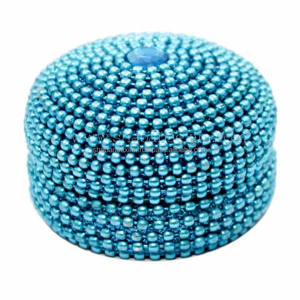 Boîte à bijoux ronde perlée rouge très demandée pour bagues, boucles d'oreilles, colliers, bibelots, et boîte de rangement perlée pour pilules, idéale pour les cadeaux féminins - Product Image 3