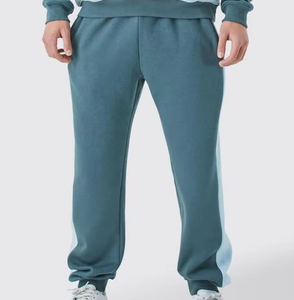 ชุดเซ็ตฮู้ดดี้บล็อกสีสำหรับผู้ชาย ชุดลำลองแบบสปอร์ต ชุดออกกำลังกายสองชิ้น พร้อมโลโก้สั่งทำ - Product Image 5