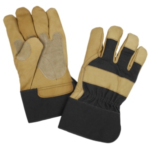 Guantes de Manipulación Industriales Canadienses Reforzados de Cuero de Vaca y Lona para Jardinería, Soldadura, Antivibración con Puño de Seguridad - Product Image 5