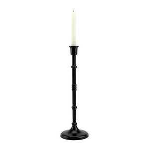 Gleam <b>Black</b> <b>Candlestick</b> Holder for Home Decoration Durable Metal Design - Product Image 2