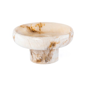 Frutero de Resina de Diseño, Hecho a Mano, Grande, Redondo, para Dátiles y Chocolates, con Base y Pedestal, Moderno, para Decoración de Mesa - Product Image 1