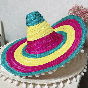 Chapeau Sombrero Mexicain Coloré Fait Main avec Logo – Idéal pour Fêtes Estivales, Plage, Mariages, Pêche, Activités de Plein Air, Voyages – Unisexe - Product Image 1