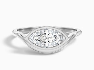 Marquise Cut Moissanite <b>Ring</b> 925 Sterling <b>Silver</b> Yellow Gold Plated Vintage Inspired <b>Solitaire</b> Engagement Elegant Wedding <b>Ring</b> - Product Image 4