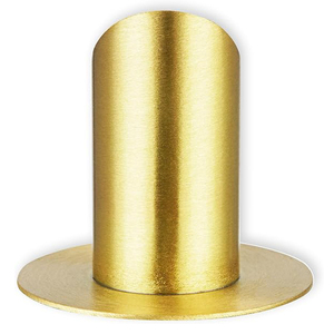 Brass Metal Candle Holder for Table Decoration at Festivals Weddings Brass Candle <b>Stand</b> with Round Base - Product Image 4