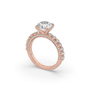 แหวนเพชรทรงกลมเจียระไนบริลเลียนท์ น้ำหนัก 3.06 กะรัต เพาะเลี้ยงในห้องปฏิบัติการ ดีไซน์โดดเด่น น้ำหนักเบา สวมใส่สบาย ทอง 10 กะรัต 14 กะรัต สีเหลือง ขาว และโรสโกลด์ - Product Image 4