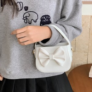 Sac à bandoulière pour enfants, sac à main mignon avec nœud de couleur unie, sac d'accessoires pour petites filles, nouveau modèle - Product Image 4