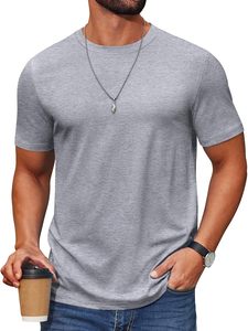 Camiseta Básica de Algodón para Hombre al por Mayor, Transpirable, de Secado Rápido, Ecológica, de Manga Corta, Lisa, Tejida, Personalizable - Product Image 1