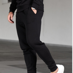 Pantalon de jogging personnalisé avec logo, imprimé, uni, marron, cargo, pour homme, pantalon de survêtement vierge, blanc, en molleton, pour homme - Product Image 2