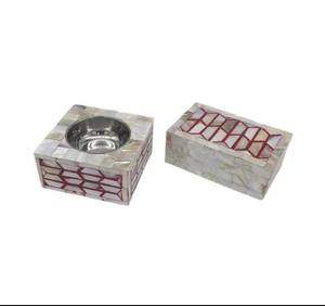 Quemador de incienso árabe indio con incrustaciones de hueso y nácar, para incienso de madera de agar, sándalo y anís estrellado, para uso religioso Mubkhara Bakhaur - Product Image 3