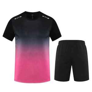 Uniforme de Tenis Profesional de 2 Piezas para Hombre, Impresión Digital Completa con Logotipo, 100% Poliéster, Transpirable, Duradero y Ecológico - Product Image 3