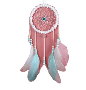 Attrape-Rêves Attrape-Rêves Bébé Rose Bleu Perlé Cadeau de Noël Décoration de la Maison Déco Murale pour Tenture Murale Décoration de la Maison - Product Image 1