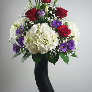 Modern Curved <b>Matte</b> Black Metal Flower Vase Elegant S-Shape Handcrafted Home Decor <b>Table</b> Centerpiece Single Unit Only - Product Image 4