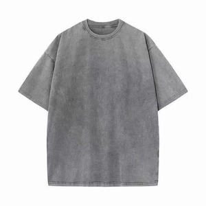 Men's Oversized <b>Tie</b> Dye Cotton T-Shirt Short Sleeve O-Neck Regular Fit Solid Color Casual Jersey <b>Knit</b> Shirt - Product Image 2