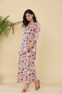 Offre Spéciale : Ensemble Coordonné en Coton Imprimé Motif Imperial Discharge, Tissu Doux, Deux Pièces pour l'Été, Disponible en Gros - Product Image 6