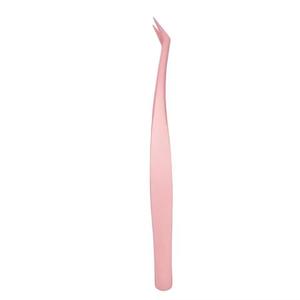 Pince à épiler pour cils Morje Surgical en acier inoxydable rose, pointe fine et lisse pour l'application des cils - Product Image 3